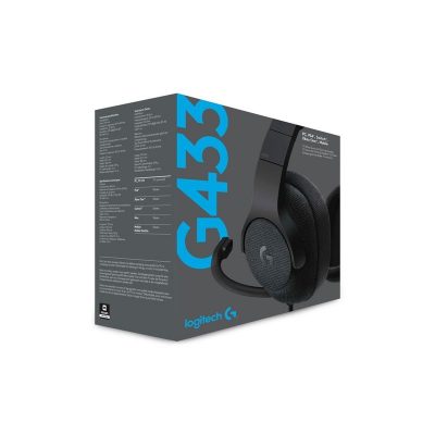 Logitech – G433 7.1 Surround Gaming Headset Black PC, PS4,  SWITCH,  XBOX ONE, MOBILE-ისთვის