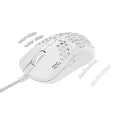 ​DON ONE – GM500 RGB- LIGHTWEIGHT GAMING MOUSE – WHITE (PMW 3389)