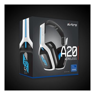 Logitech ASTRO Gaming – A20 Wireless Headset Gen 2 for PlayStation 5/PlayStation 4/PC/Mac – White/Blue