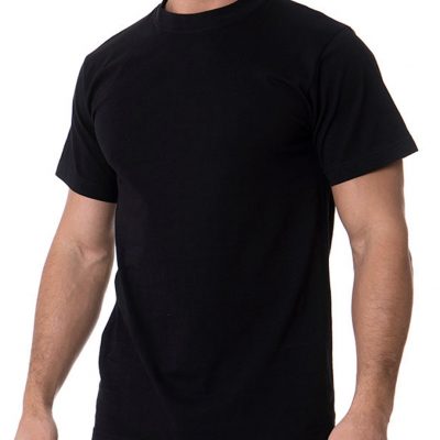 შავი მოკლე სახელოიანი მაისური